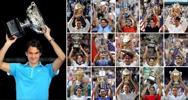 Roger with his 16 grand slam titles.JPG