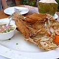 20090829 晚餐- 炸魚佐青木瓜紅蔥酸辣醬.JPG