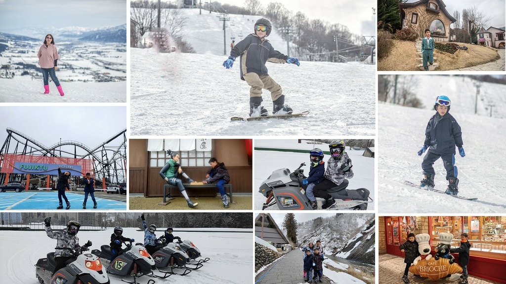 【日本】越後湯澤-滑雪、雪上摩托車、清津峽、河口湖、富士急樂