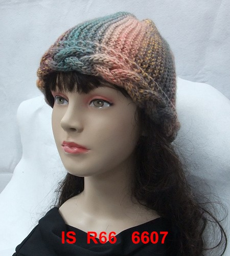 雙拼  6607  麻花帽+圍巾