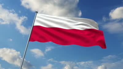 stock-footage-polish-flag-waving-against-time-lapse-clouds-background