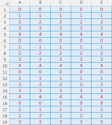 Excel-數個字元循環顯示(MOD,MID,ROW,COLUMN)