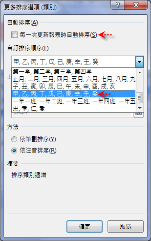 Excel-不重覆的排列組合(公式,樞紐分析表