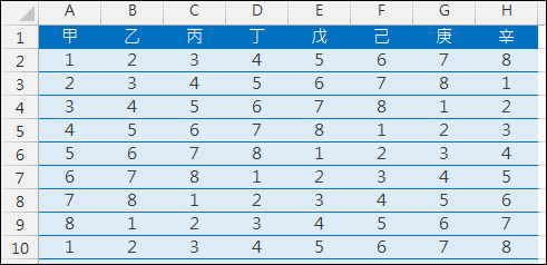 Excel-依字串產生固定順序排列的字元(INT,MID)