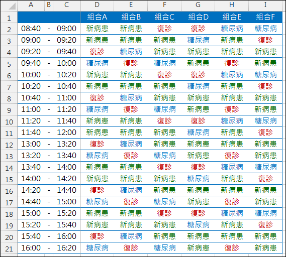 Excel-週期性的顯示資料(OFFSET,MATCH,MOD,ROW)