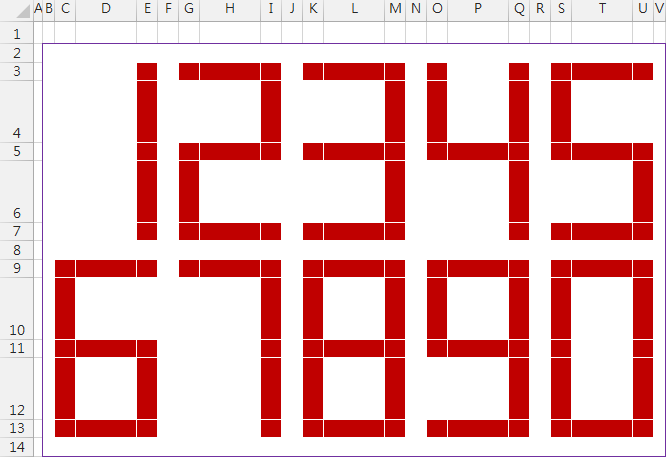 Excel-製作數位顯示的數字(設定格式化的條件) Excel-製作數位顯示的數字(設定格式化的條件)