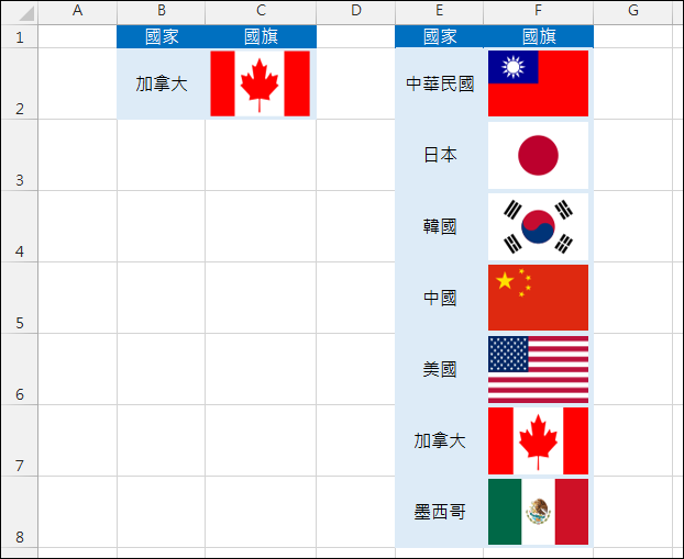 Excel-根據儲存格內容顯示對應圖片(OFFSET,MATCH) Excel-根據儲存格內容顯示對應圖片(OFFSET,MATCH)