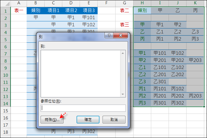 Excel-建立多層下拉式清單(資料驗證,INDIRECT)