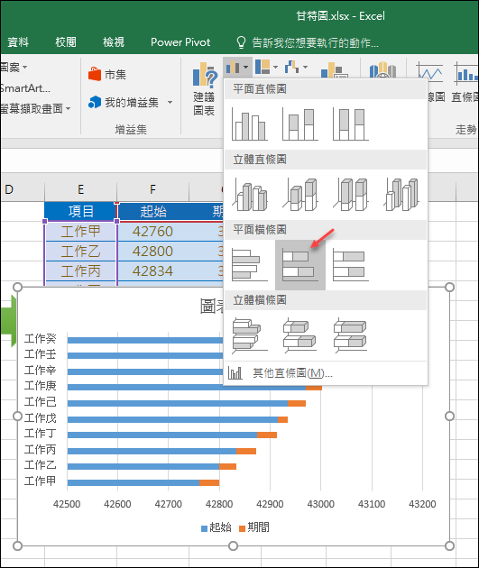 Excel-繪製甘特圖 Excel-繪製甘特圖