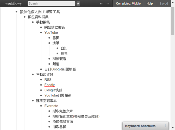 將WorkFlowy的內容轉換至XMind