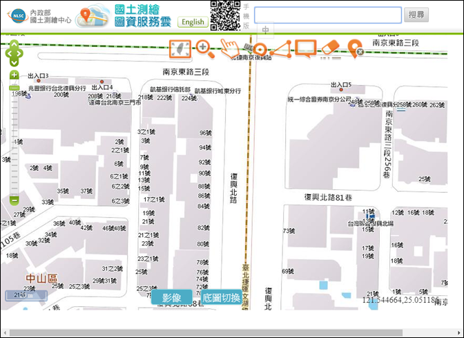 在地圖查詢地址(臺灣通用電子地圖)