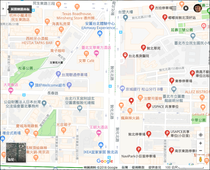 在地圖查詢地址(臺灣通用電子地圖)