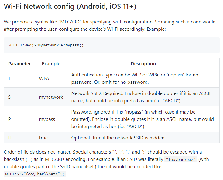 利用QR Code讓手機自動連線WiFi