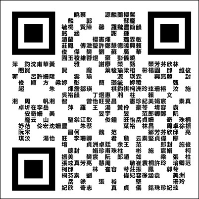 利用文字做成QR Code 利用文字做成QR Code