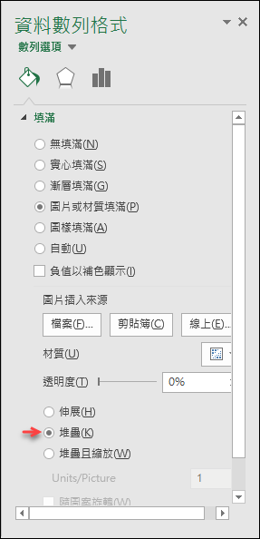 Excel-在統計圖中以圖像取代直條圖和橫條圖