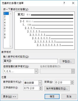 Word-以結構化方式操作文件(樣式、多層次清單、功能窗格)