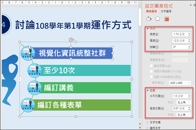 PowerPoint-對關聯圖中的圖案做細部設定來改造關聯圖 PowerPoint-對關聯圖中的圖案做細部設定來改造關聯圖