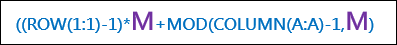 Excel-n欄轉m欄(INT,MOD,ROW,COLUMN) Excel-n欄轉m欄(INT,MOD,ROW,COLUMN)