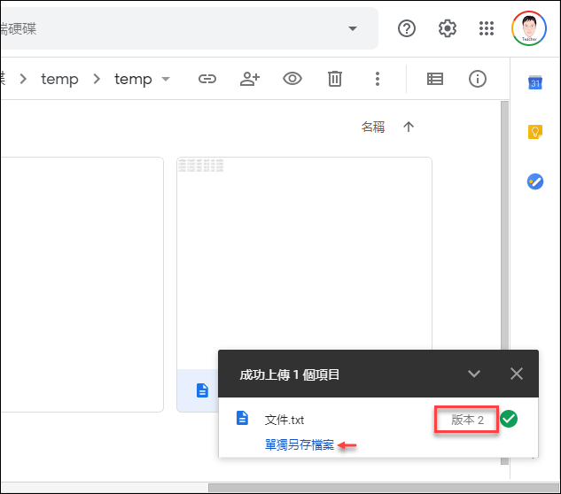 Google-檔案的版本管理