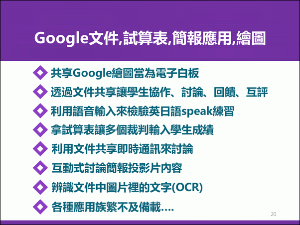 數位資源在教學與行政的應用