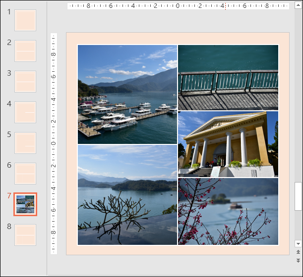 PowerPoint-利用版面配置工具製作Facebook構圖預覽和製作圖片拼貼