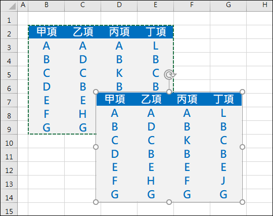 Excel-製作含有儲存格內容的物件並且在儲存格內容變動時連動