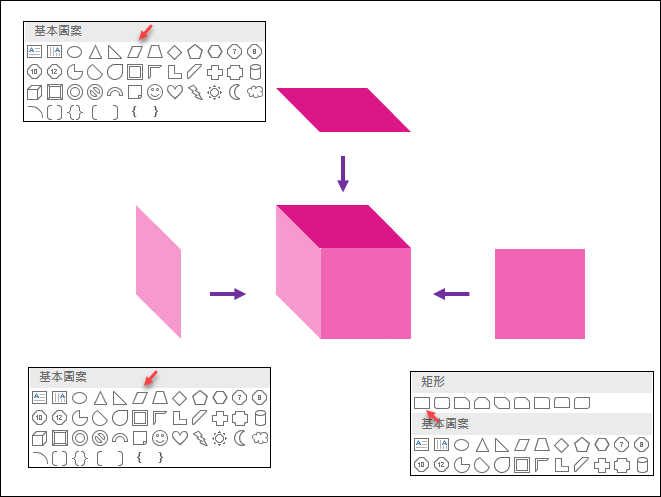 PowerPoint-製作多種立方體圖案 PowerPoint-製作多種立方體圖案