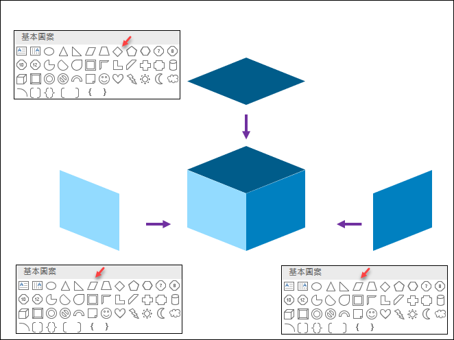 PowerPoint-製作多種立方體圖案 PowerPoint-製作多種立方體圖案