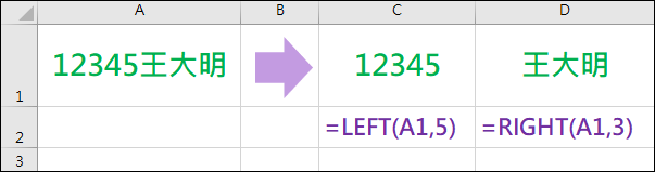 Excel-儲存格資料的分割與合併