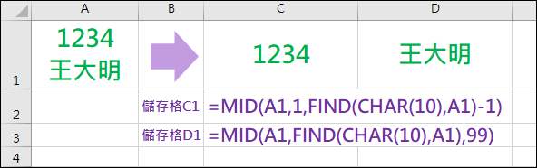 Excel-儲存格資料的分割與合併