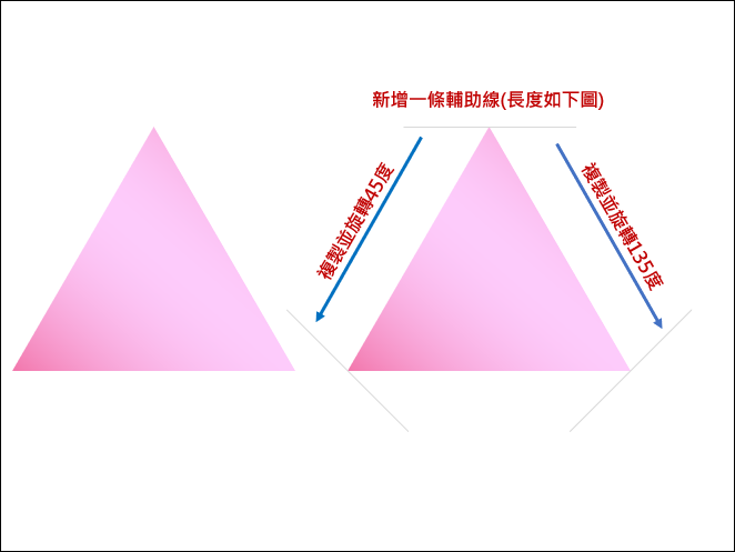 PowerPoint-利用編輯圖案製作圓角的等腰三角型