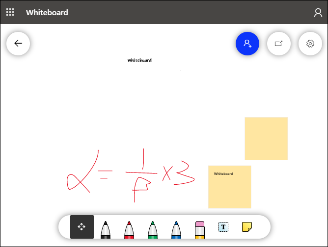 線上教學或使用觸控大螢幕教學時可用的電子白板Microsfot Whiteboard