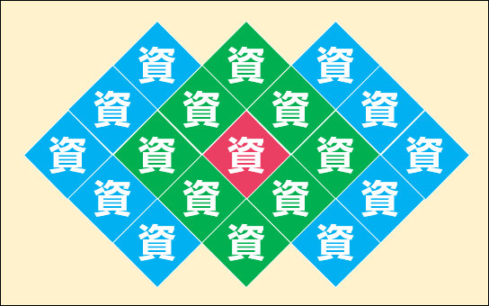 PowerPoint-拼貼菱形物件 PowerPoint-拼貼菱形物件
