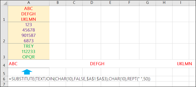 Excel-將多個多列儲存格內容分成多列儲存格(SUBSTITUTE,CHAR,TEXTJOIN,MID,REPT)