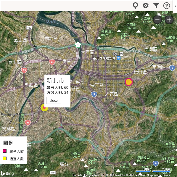 Excel-利用Bing Maps增益集建立視覺化圖表