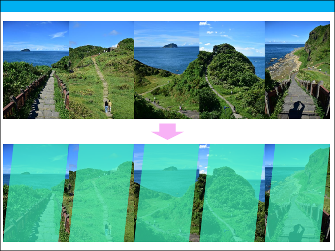 PowerPoint-針對數張相片製作成特定版面1