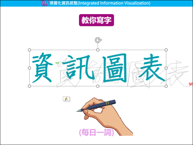 PowerPoint-模擬握筆寫字動畫