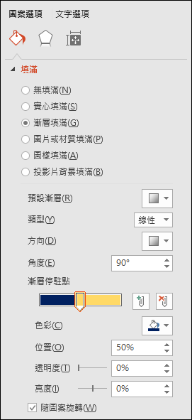 PowerPoint-利用漸層設定設計各種圖案