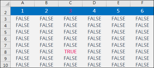 Excel-由表格中的特定儲存格內容反查欄位名稱