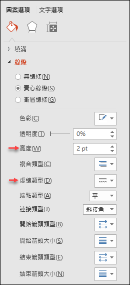 PowerPoint-產生一條車道的圖案