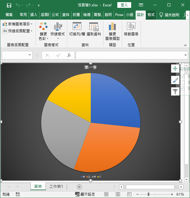 Excel-製作統計圖表的圖中圖