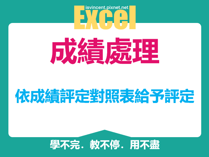 Excel-根據成績評定的對照表給予評定(VLOOKUP,MATCH,INDEX,CHOOSE)