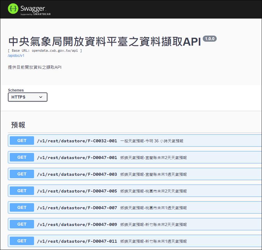 Excel-在工作表顯示指定縣市之各鄉鎮區最近二天的氣象資訊(Open Data練習)