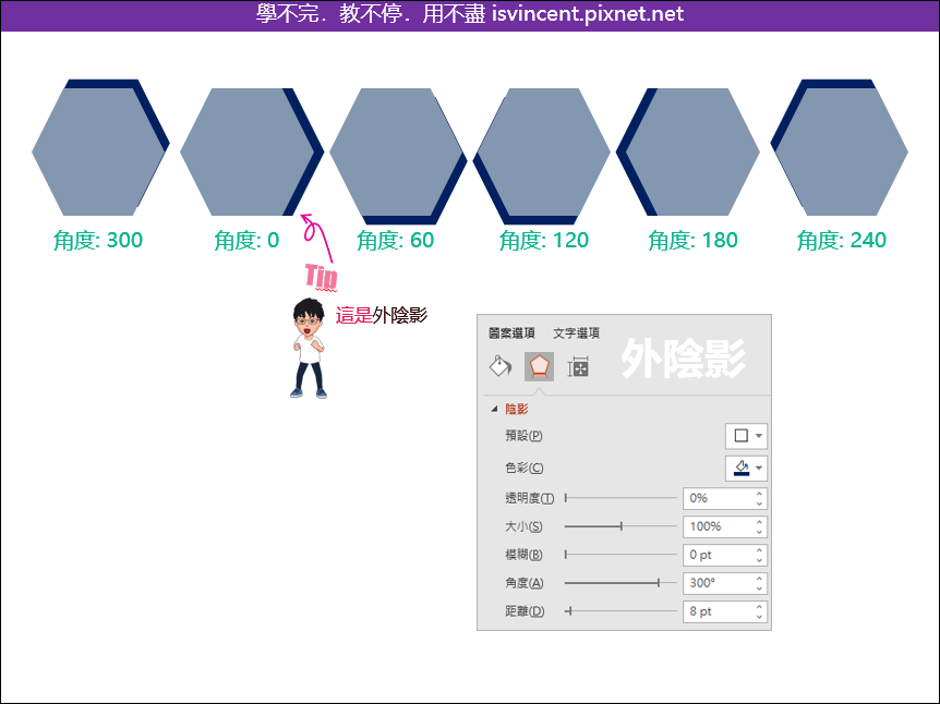 PowerPoint-陰影效果的應用