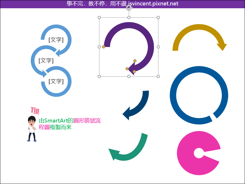 PowerPoint-由SmartArt中取出特殊的圖案來使用