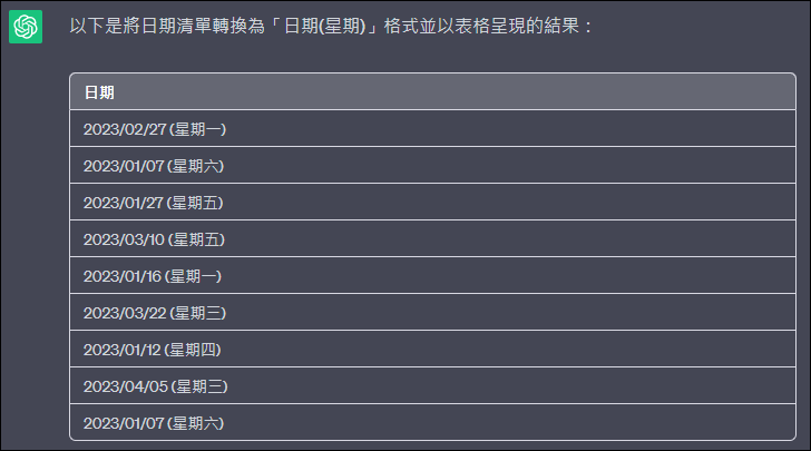 Excel-合併日期和星期，並讓ChatGPT也能做到相同結果？