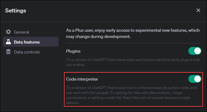 Excel-ChatGPT PLUS用戶可以利用Code interpreter功能處理試算表的各種問題