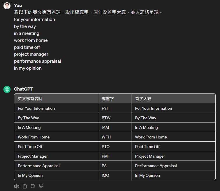 Excel-如何將英文專有名詞取出縮寫和改成首字大寫