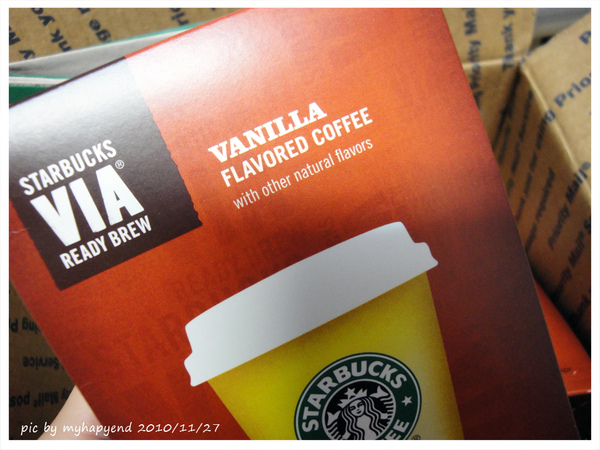 Vanilla flavored coffee : 香草