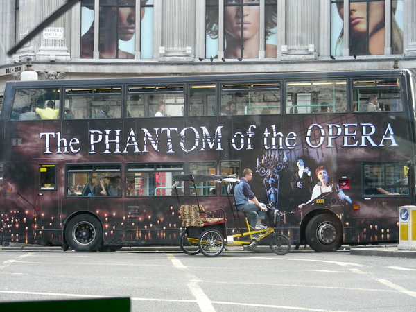 Bus with Ads of The Phantom of the Opera in 2007